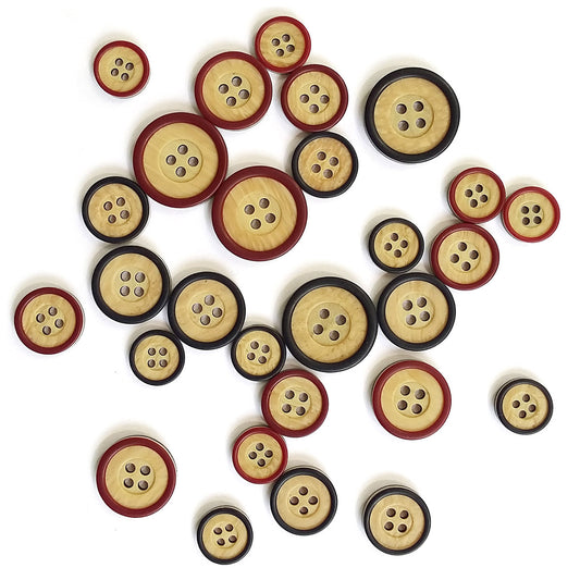 Fancy Buttons 4 hole 18mm